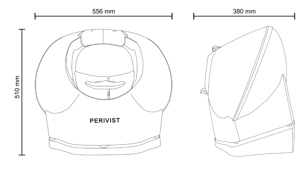Perivist Compact III Maße mit Gerätefuß